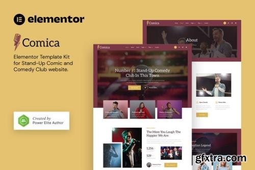 ThemeForest - Comica v1.0.0 - Stand-Up Comic & Comedy Club Elementor Template Kit - 36399330