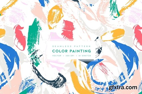 Color Painting Vector Pattern