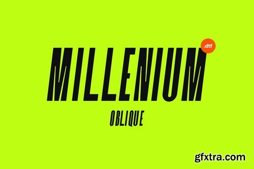 DTF Millenium Oblique Font