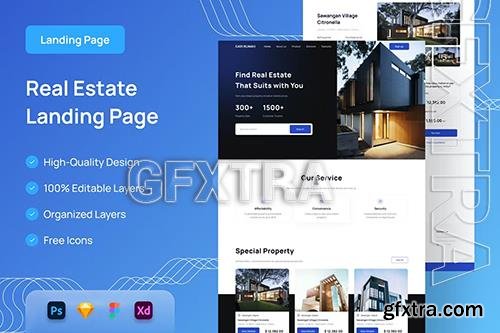 Real Estate Landing Page - UI Design RGAX8Y3