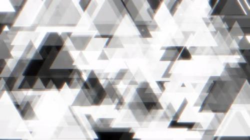 Videohive - Abstract Monochromatic Triangle Shaped Mosaic Background Loop - 36553125 - 36553125