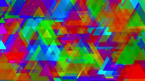 Videohive - Abstract Colorful Triangle Shaped Mosaic Background Loop - 36553130 - 36553130