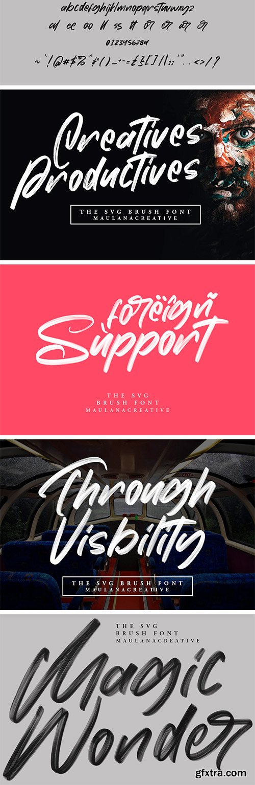 Moriss Ward SVG Brush Font Moriss Ward SVG Brush Font