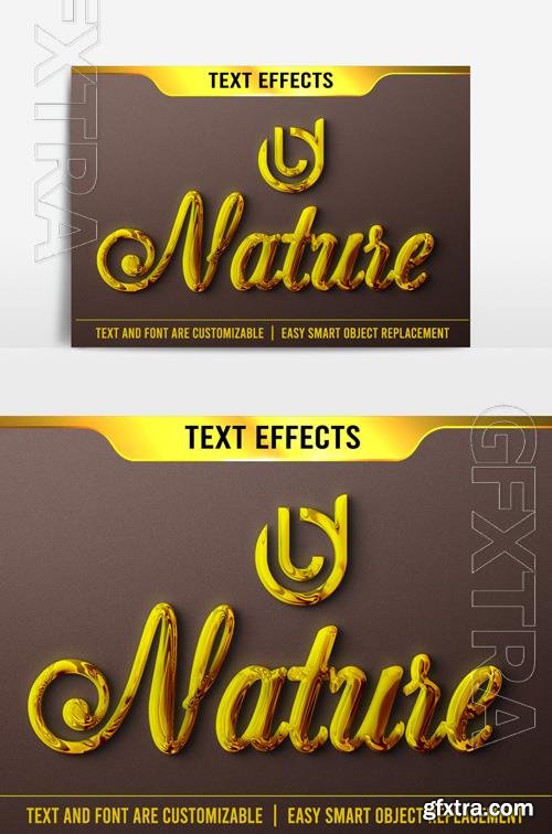Text effect nature text 3d correction