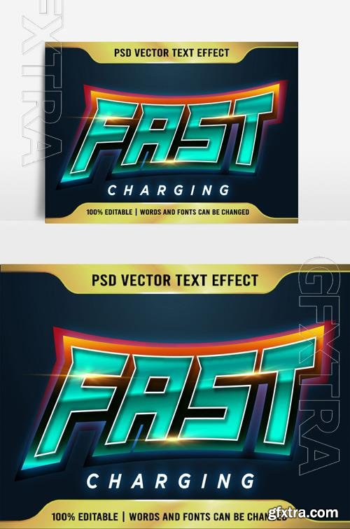 Beautiful Fast text effect in vector
