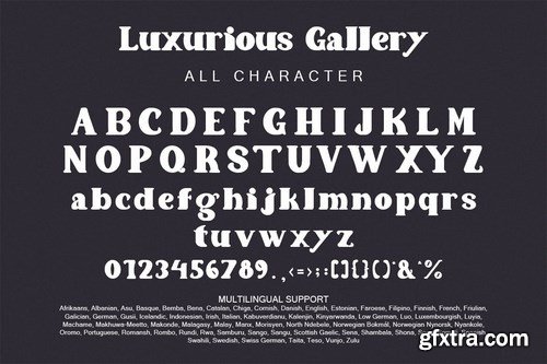 Luxurious Gallery - Luxury Retro Display Font