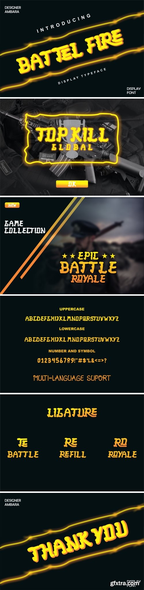 Battel Fire Font