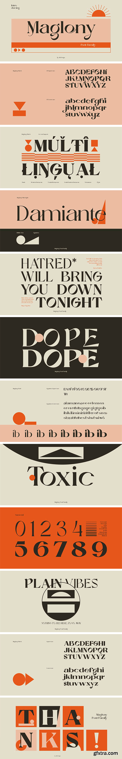 Maglony Font Family Maglony Font Family