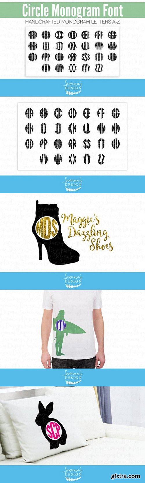 Circle Monogram Font