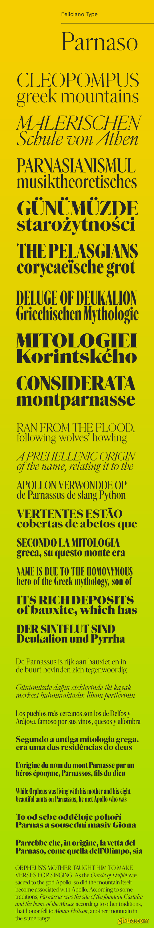 Parnaso Font Family Parnaso Font Family