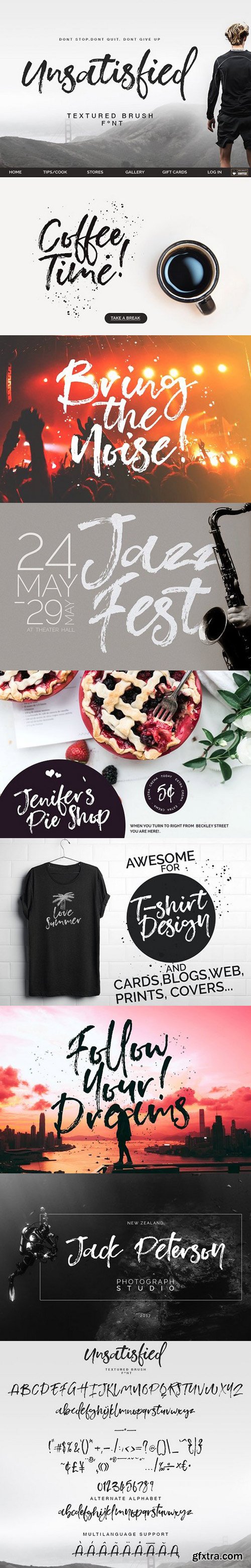 Unsatisfied Brush Font