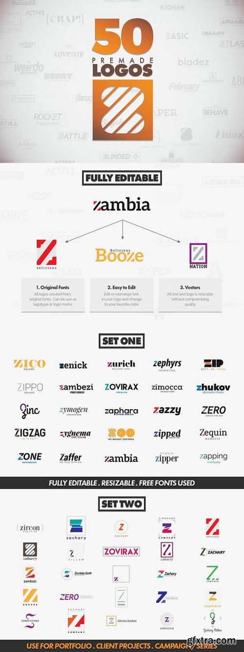50 Letter \'Z\' Logos Bundle