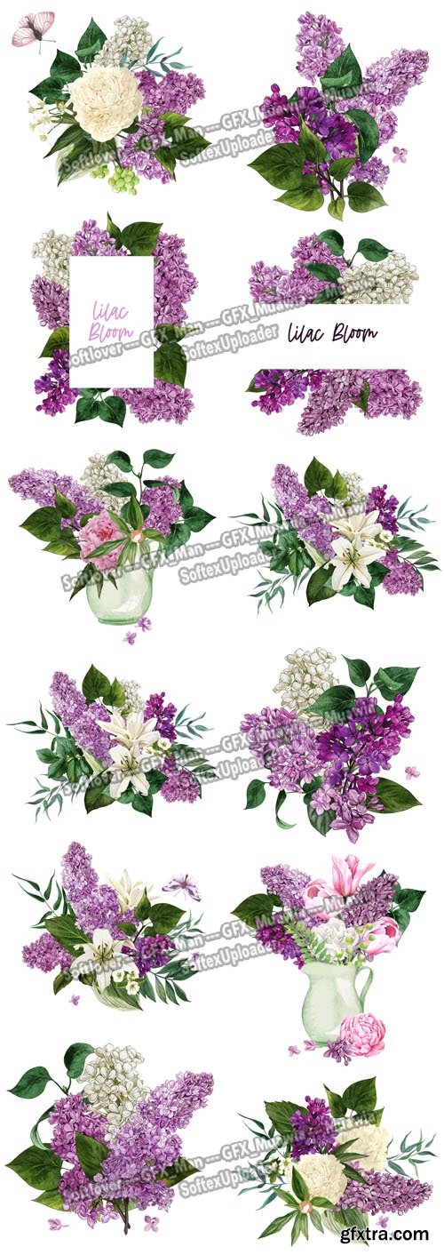 Spring Flowers Vector Templates Collection
