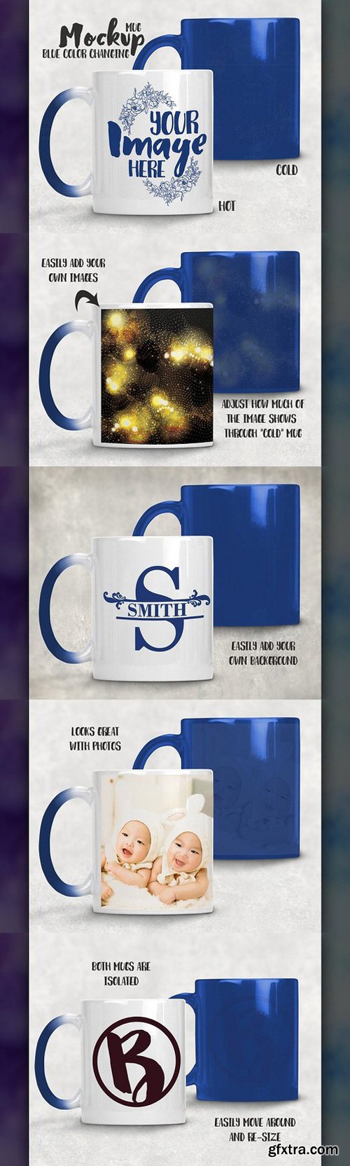 Blue Color Changing Mug Mockup