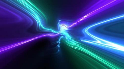 Videohive - Abstract Hologram Neon Wavy Background 4K 07 - 36804619 - 36804619