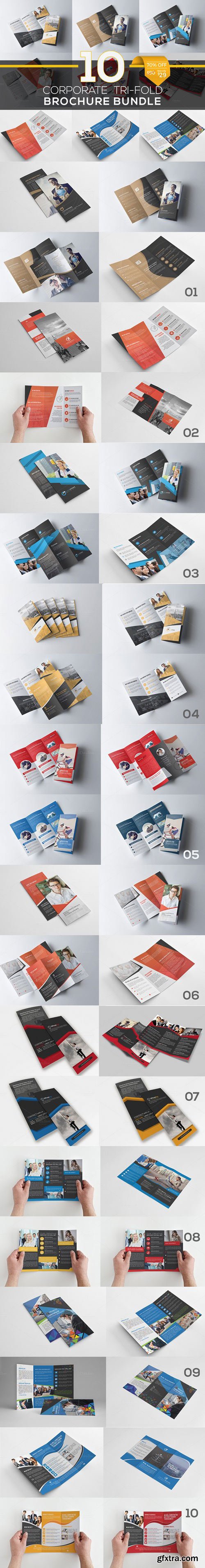 10 Tri Fold Brochure Bundle