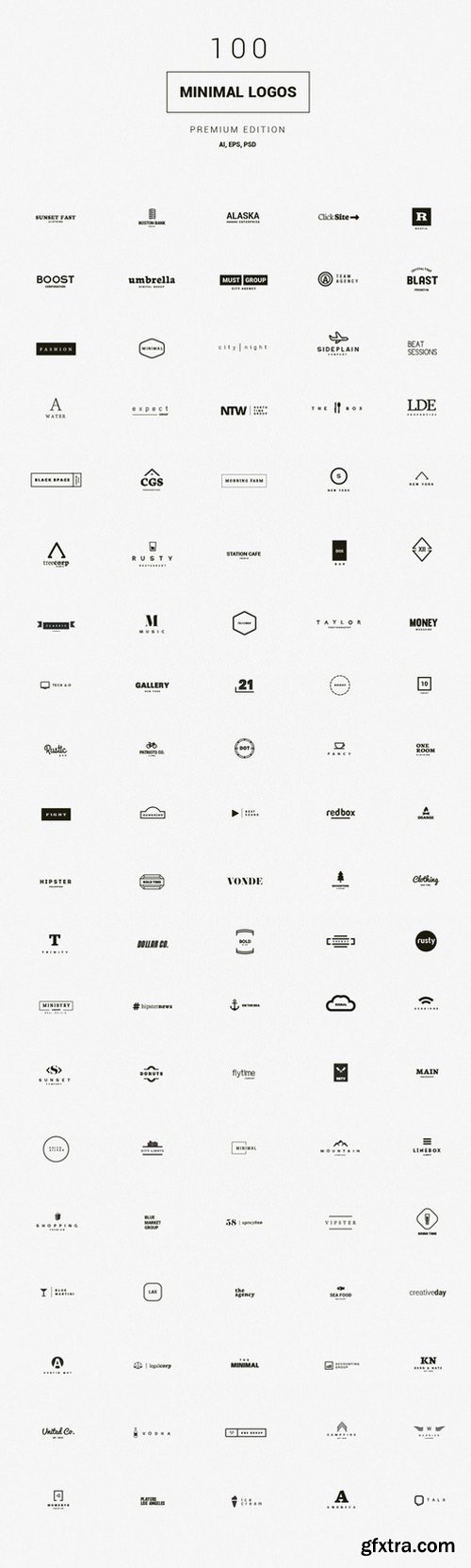 100 Minimal Logos - Premium Kit 100 Minimal Logos - Premium Kit
