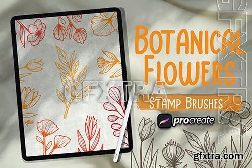 Botanical Floral Brush Stamp Procreate E2D3CG7