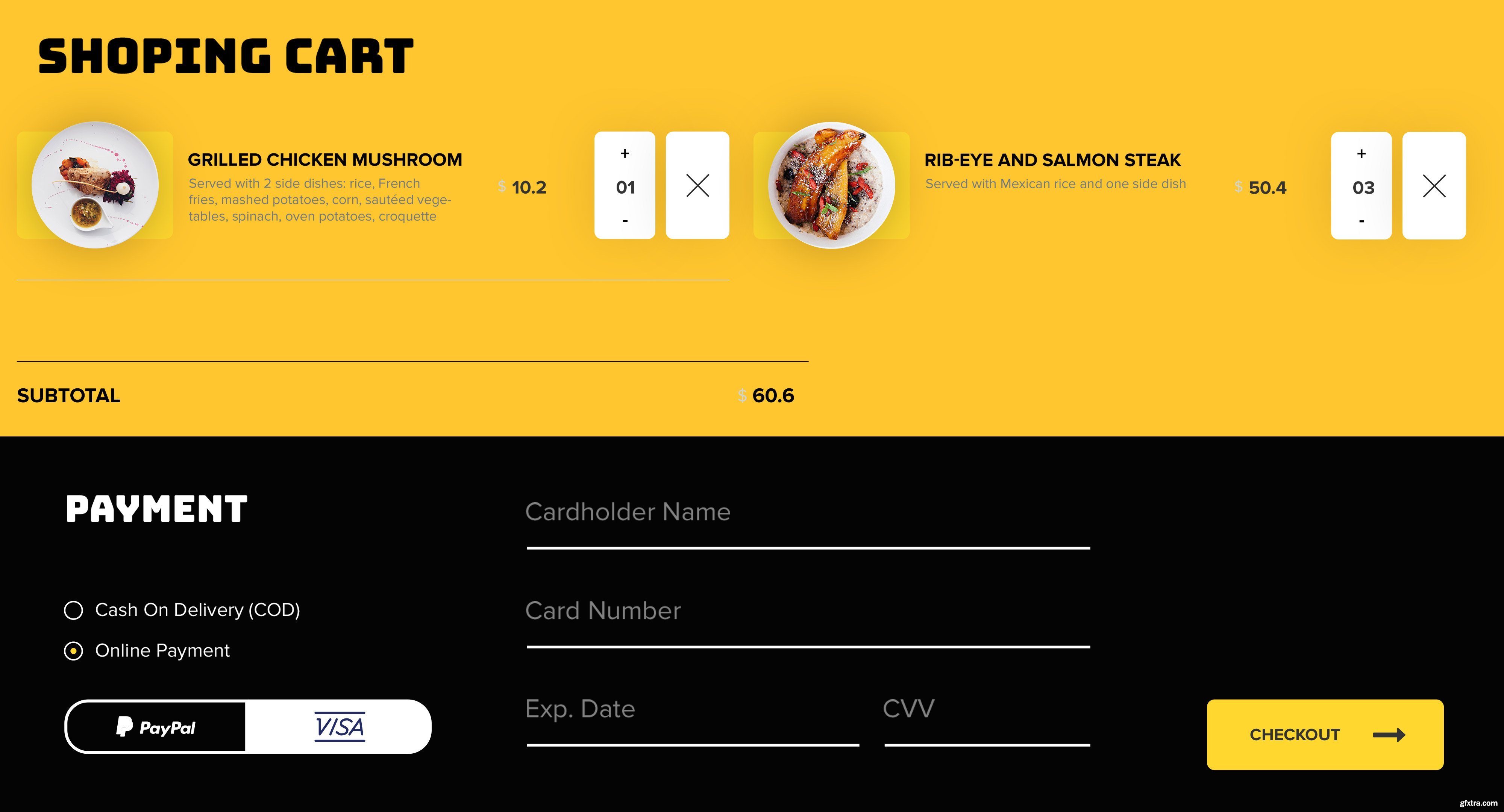 Checkout Page UI Design GFxtra