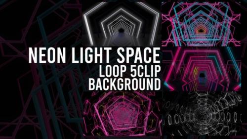Videohive - Neon Space 5 Clip Loop Pack - 36751930 - 36751930