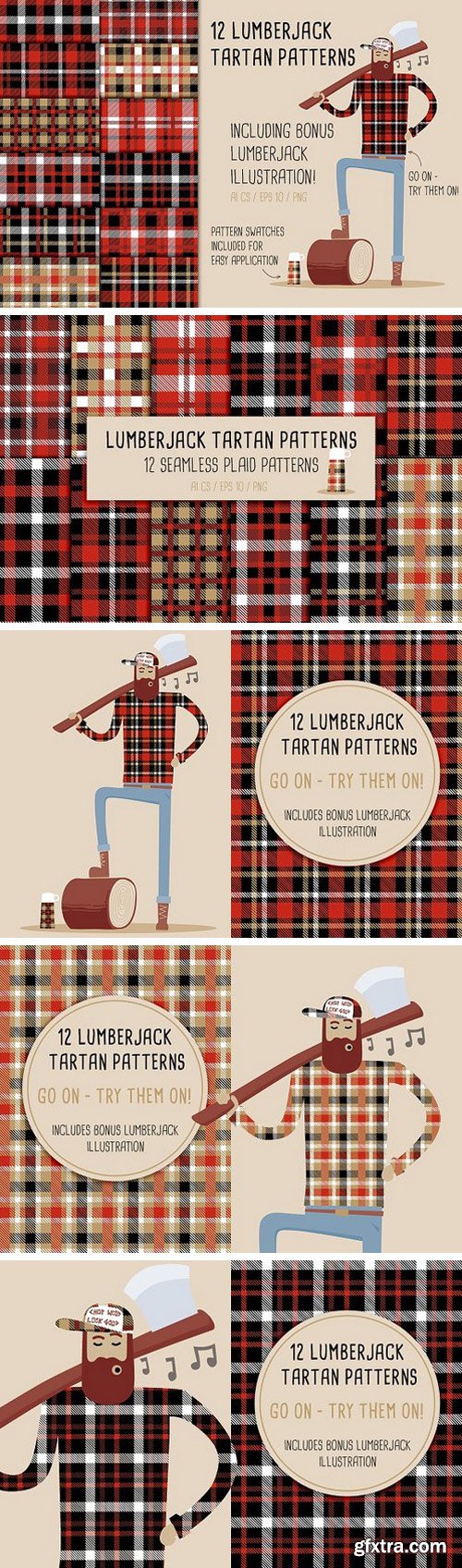 12 Lumberjack Tartan Patterns