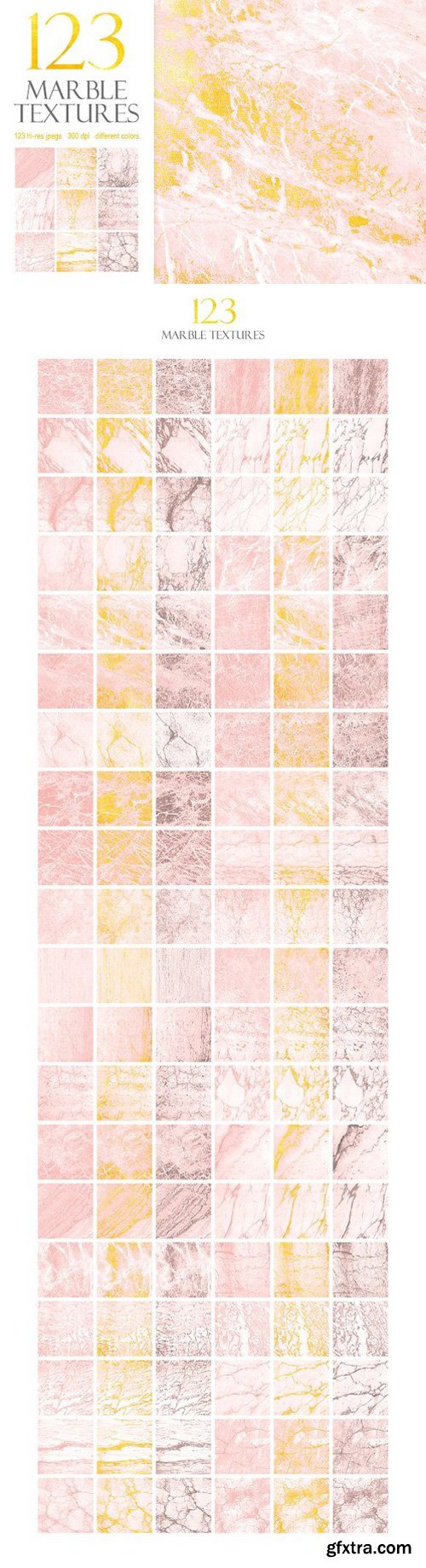 123 Marble Pink Gold Textures
