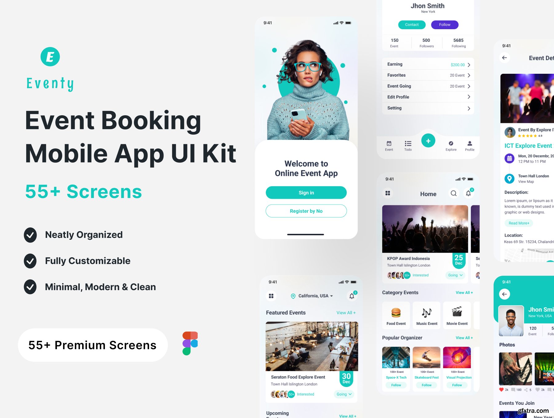 Premium Psd Event Booking Mobile App Ui Kit vrogue.co