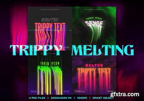 CreativeMarket - Trippy Melting Text Effects Vol.1 6434878