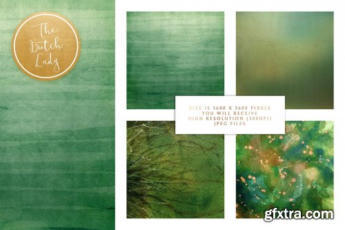 CreativeMarket - Green Paint Texture Backgrounds 5101530