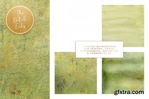 CreativeMarket - Green Paint Texture Backgrounds 5101530