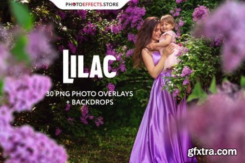 30 Lilac Photo Overlays
