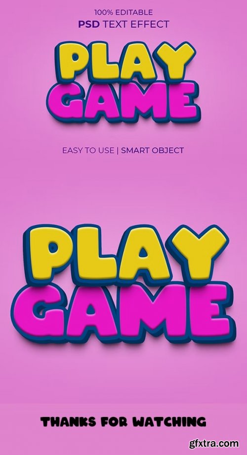 GraphicRiver - Play game 3d text effect style 36516387