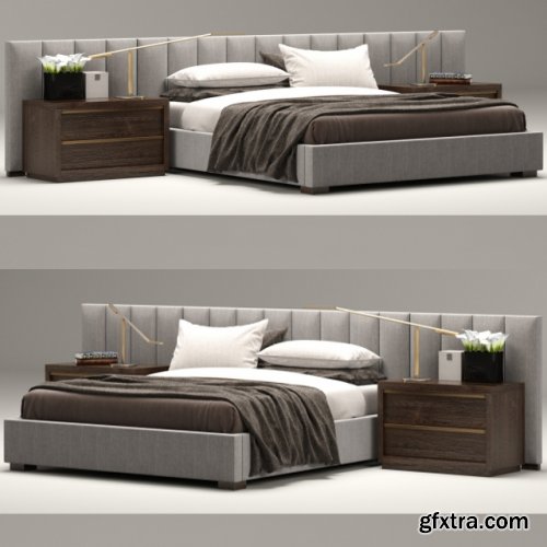 Gray bed