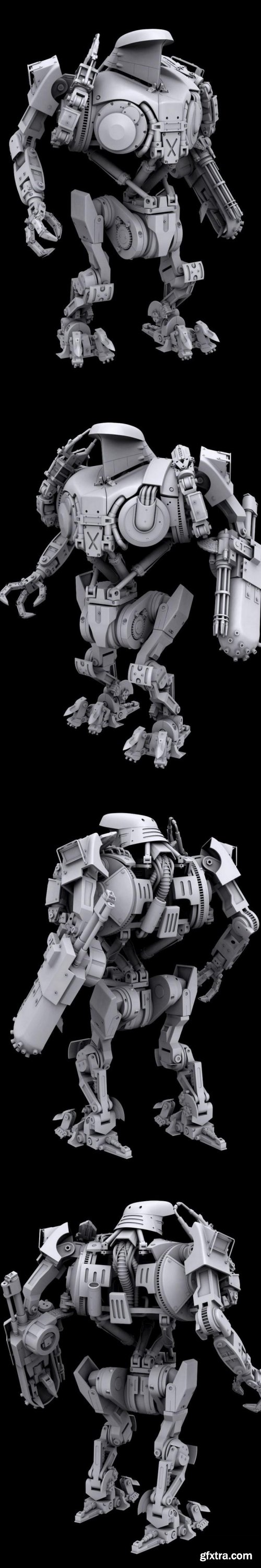 Robocop 2 movie Cain action figure 3d printable model 3D print model