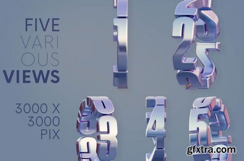 Metal Counter - 3D Lettering PNG 7072924