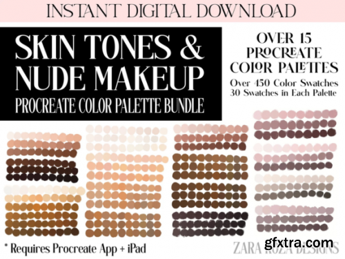 Procreate Skin Tone Nude Makeup Palettes