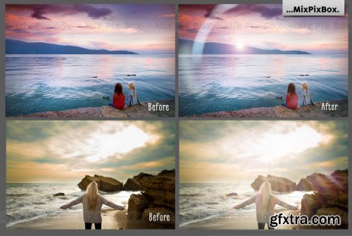 CreativeMarket - Sun Rays Photo Overlays 6043690