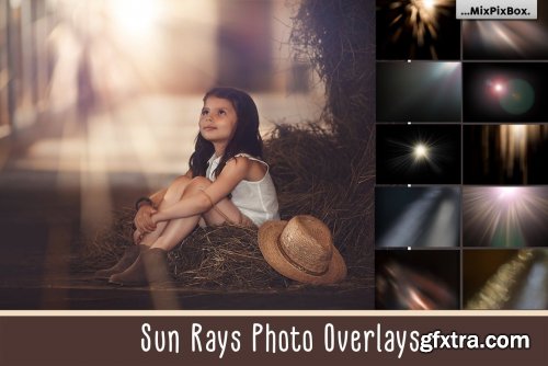 CreativeMarket - Sun Rays Photo Overlays 6043690