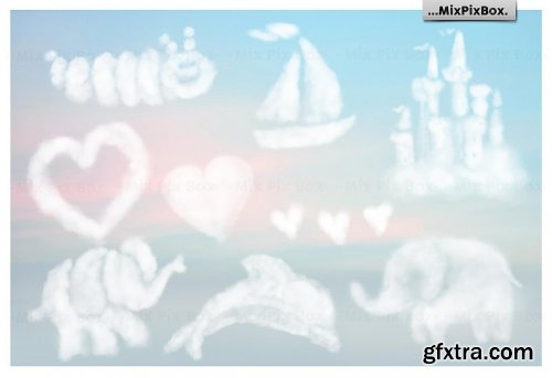 CreativeMarket - Funny Clouds Photo Overlays 6043289