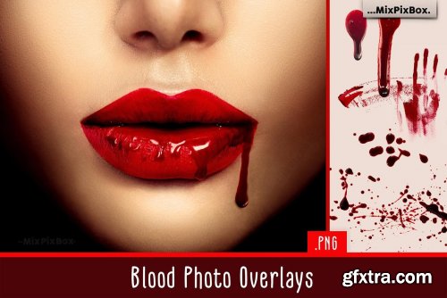 CreativeMarket - Blood Photo Overlays 5326599