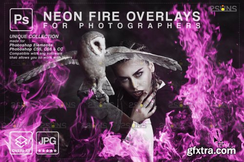 Fire background, Photoshop overlay, Burn overlays, Neon Fire