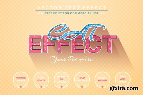 CreativeMarket - Cat Long Shadow Editable Text Effect 7014404