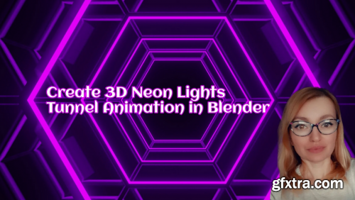  Create 3D Neon Lights Tunnel Animation in Blender