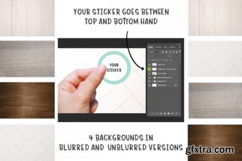  Sticker Mockup | Hand Mock Up