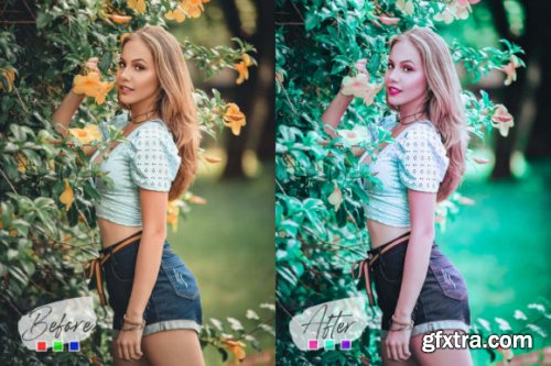 Aloe Vera Mood Photoshop Actions, LUTs