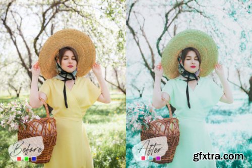  Aloe Vera Mood Photoshop Actions, LUTs