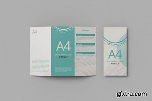 A4 Trifold Brochure Photoshop Mockup