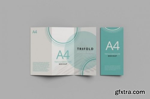 A4 Trifold Brochure Photoshop Mockup