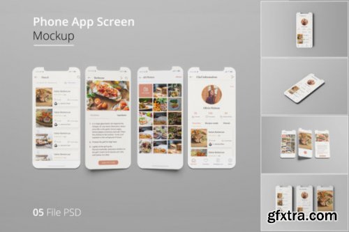  App UI Mockup / Phone Screen Mockup