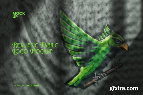 Realistic fabric logo mockup 24929897